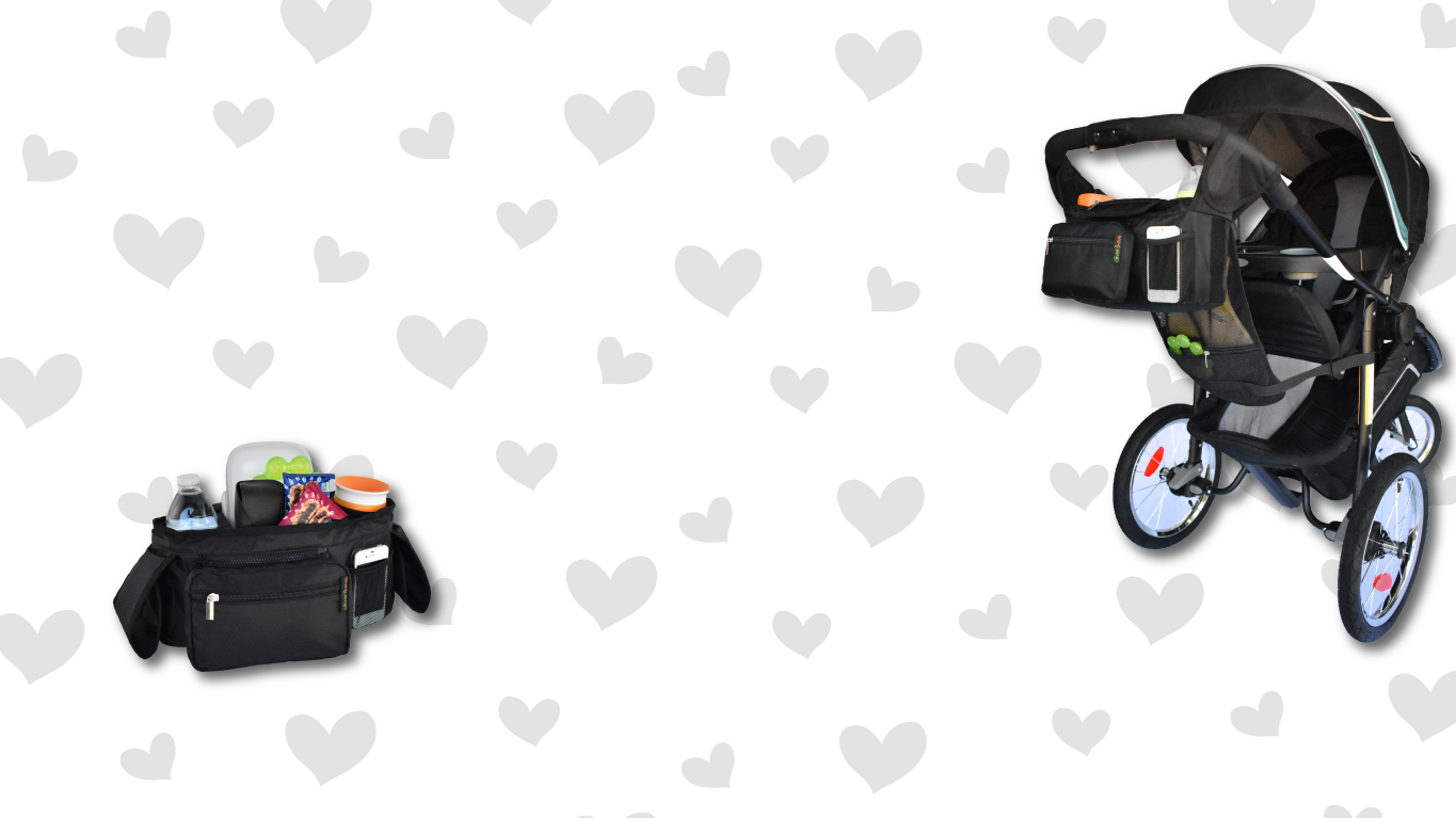 MEET THE WORLD’S SMARTEST STROLLER ORGANIZER