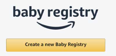 Create a new Baby Registry button on Amazon